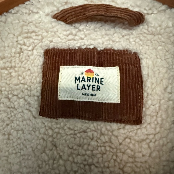 Marine Layer Brown Corduroy with Cream Sherpa - Picture 3 of 4